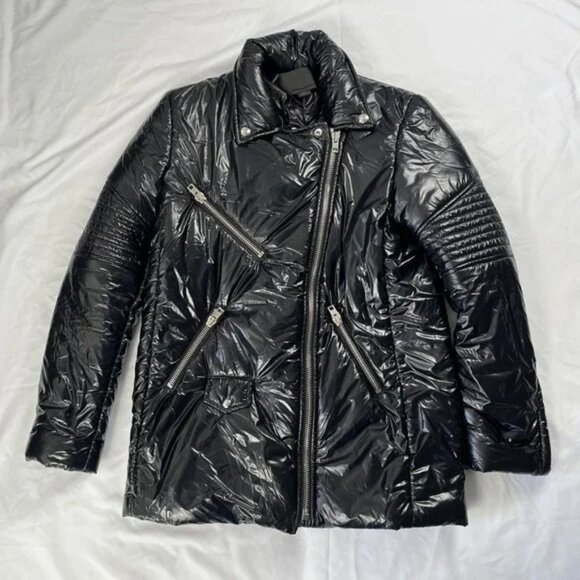 Alexander Wang Women's XS Black‎ Glossy Puffer Jacket - Picture 1 of 14